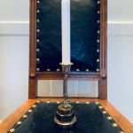 Unik ljusstake av hästvagnsdel