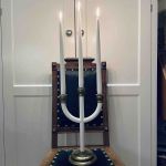 Ljusstake 3 armar vitmålad