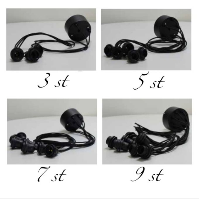 Upphäng 3, 5, 7 eller 9 lampor