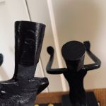 Set med 3 flaskhållare eller bokstöd - gjutjärn