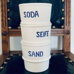 Set med 3 krukor stapelbara