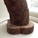 Bordslampa Trästam - Ny el!