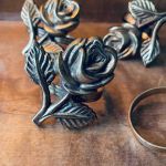 Set med 6 servetthållare mässing