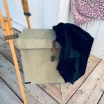 Antik Bälgkamera m stativ och plåtar