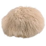 Posh Rund Kudde i Tibetanskt Lammskinn