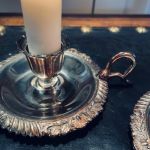 Paret biblioteksljusstakar m handtag