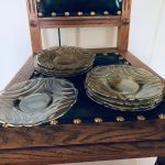 Set m 9 gulbruna glasassietter