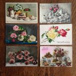 Antika Vykort - set med 6 st