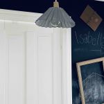 Taklampa plisserad metall - ny textilsladd