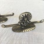 Paret smörknivhållare Art Deco