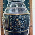 Hög nysilvervas med glasinsats