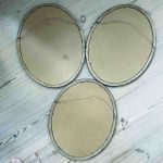 Set med 3 ovala tavlor