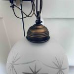 Taklampa glas med fransar