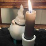 Tomteljusstake keramik