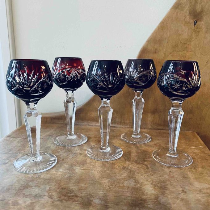 Set med 5 likörglas