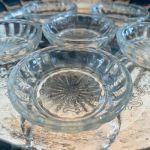 Set med 6 små glasfat