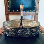 Korg nysilver med glasinsats