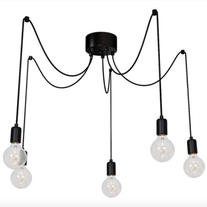 Taklampa Spindel 5 armar