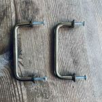 Set med 2 handtag mässing