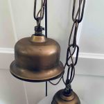 Taklampa glas med fransar