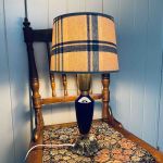 Bordslampa metall och keramik - ny sladd