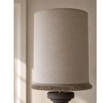 Lampskärm Carolin Cylindrisk med frans - 2 storlekar - 2 färger - flera fransfärger