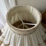 Lampskärm Crèmevit Vågig Fodrad
