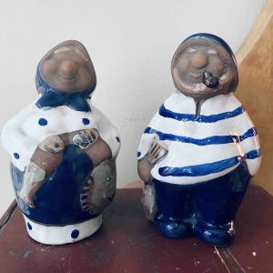 Paret figuriner - äldre fiskarpar. B.O.