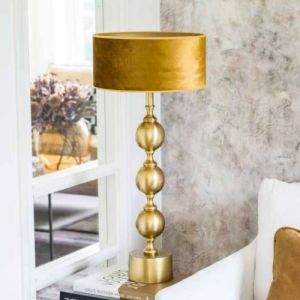 Lampskärm ROMA låg och bred - 2 storlekar - 3 färger GULDINSIDA