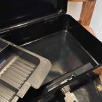 Kassaskrin svart 25*18 cm - låsbart