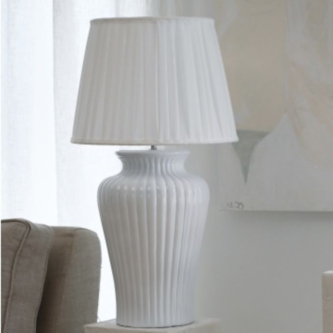 Lampfot Dahlia keramik glossy