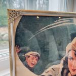 Metallram dekorativ - med äldre tidningsurklipp "Snöbollskastning"