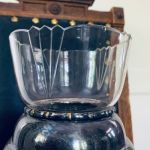 Hög nysilvervas med glasinsats