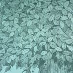 Tyg - Hassel - Viola Gråsten - 100% Linne HANDTRYCK