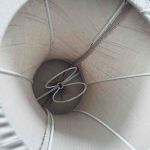 Linneskärm ljusrosa klofäste