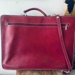 Läderväska retro röd