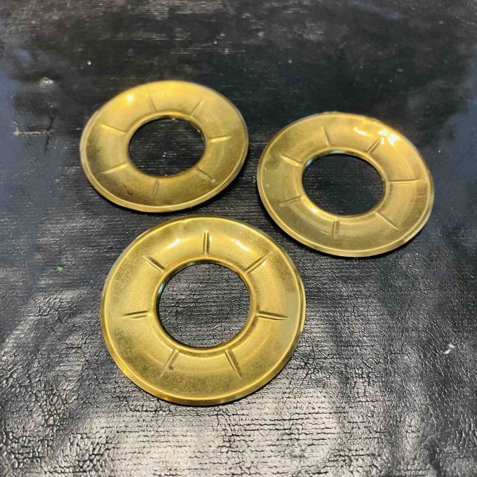 Set med 3 ljusmanschetter i metall