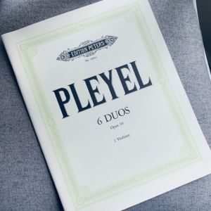 Nothäfte: 6 Duos Opus 59 - 2 Violinen - Pleyel. No 1085c. Edition Peters.