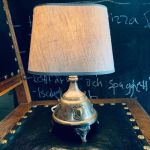 Lampskärm oval linne