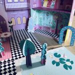 Lekhus i kartong pussel