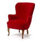 Mia Sammetsfåtölj 50-talstil