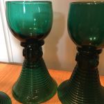 Set med 4 små Remmareglas gröna