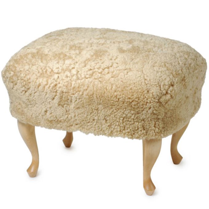 Fotpall Fårskinn