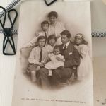 Vykort - bla vigselaktsinbjudan 1899 - set med 4 st