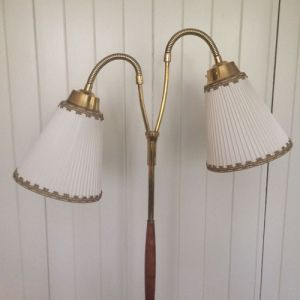 Lampskärm Lång A-form med toppringfäste - Plisserad - 21 färger - flera kantband