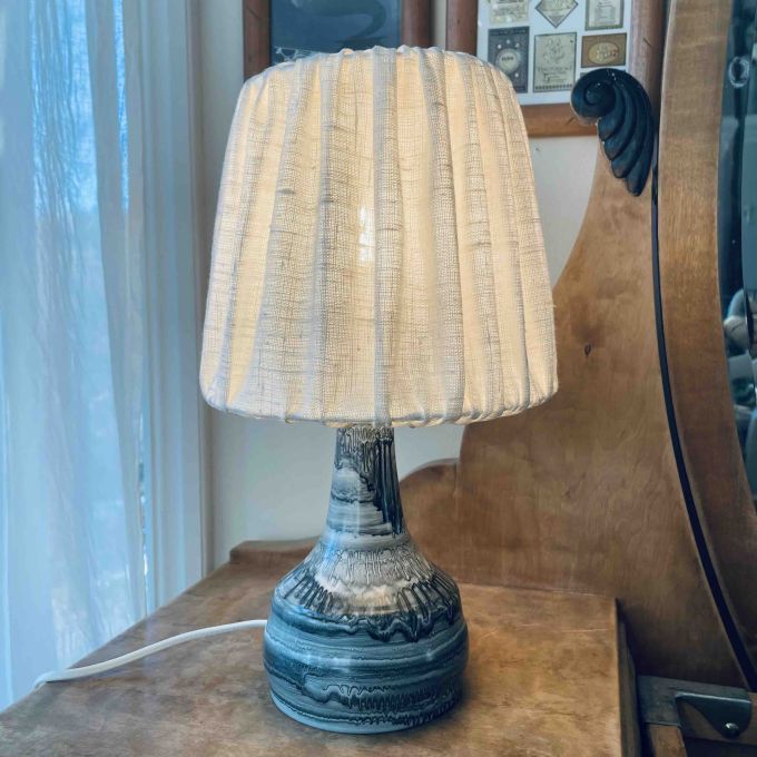 Lampfot Keramik grå - ny sladd