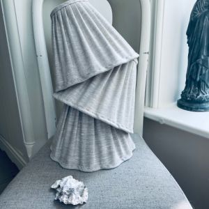 Lampskärm Rynkat Linnetyg - toppringfäste - 26 cm - 2 färger!