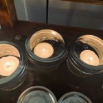 Set med 4 glasburkar lyktor