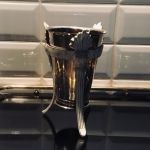 Nysilverpokal med ställ