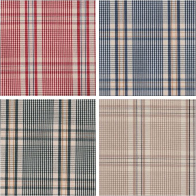 Möbeltyg NAVY RUTA -  4 färger